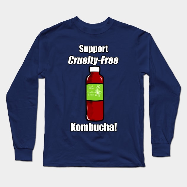 Support Cruelty-Free Kombucha! Long Sleeve T-Shirt by FrenArt